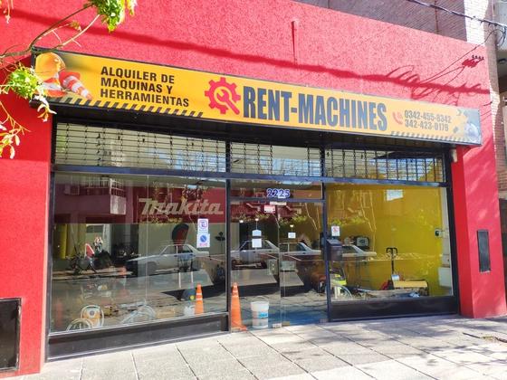 frente tienda rent machines